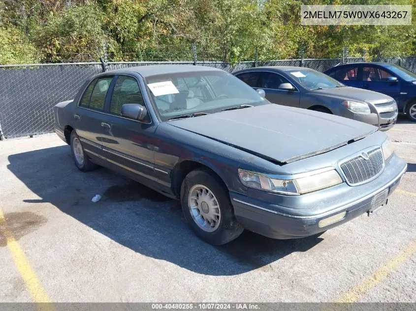 1997 Mercury Grand Marquis Ls VIN: 2MELM75W0VX643267 Lot: 40480255