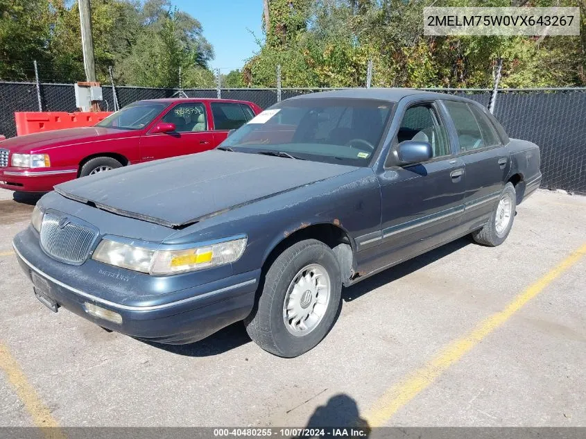 1997 Mercury Grand Marquis Ls VIN: 2MELM75W0VX643267 Lot: 40480255