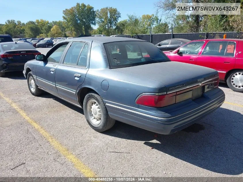 1997 Mercury Grand Marquis Ls VIN: 2MELM75W0VX643267 Lot: 40480255