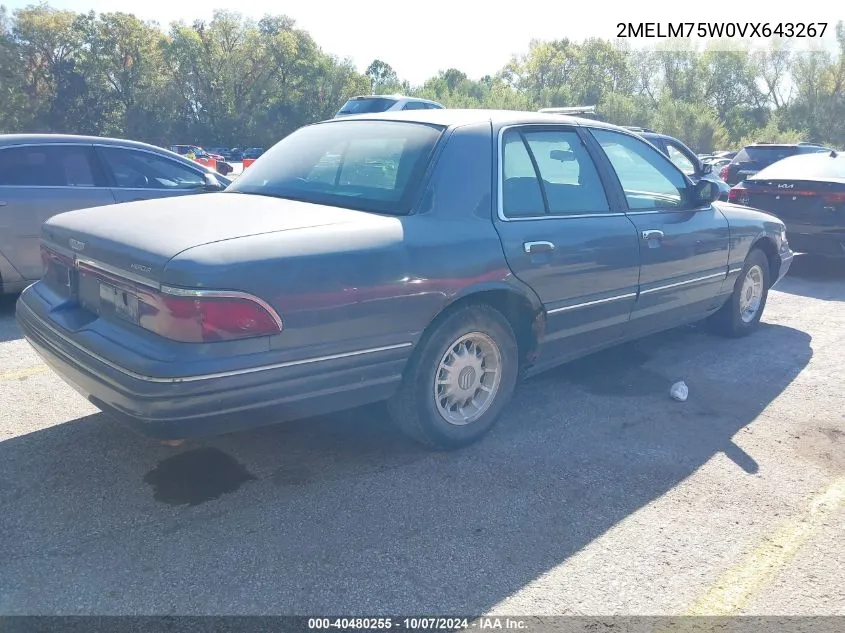 1997 Mercury Grand Marquis Ls VIN: 2MELM75W0VX643267 Lot: 40480255