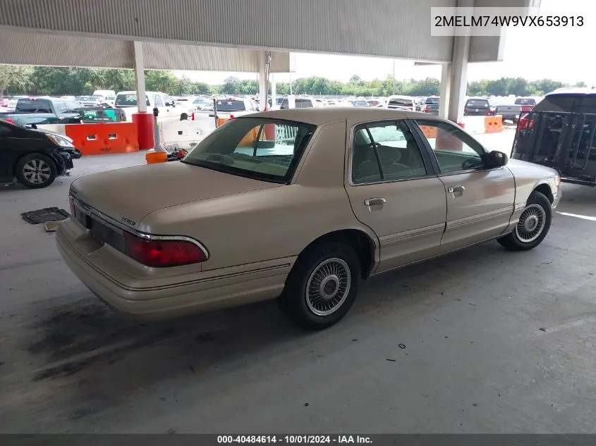 1997 Mercury Grand Marquis Gs VIN: 2MELM74W9VX653913 Lot: 40484614