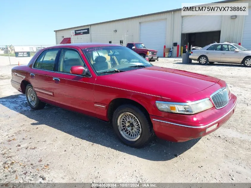 1997 Mercury Grand Marquis Ls VIN: 2MELM75W7VX738862 Lot: 40539384