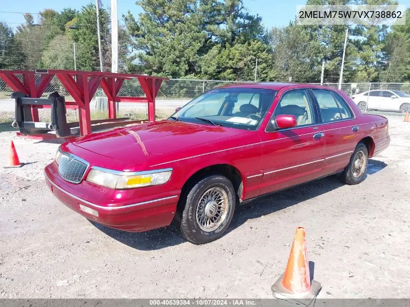 1997 Mercury Grand Marquis Ls VIN: 2MELM75W7VX738862 Lot: 40539384