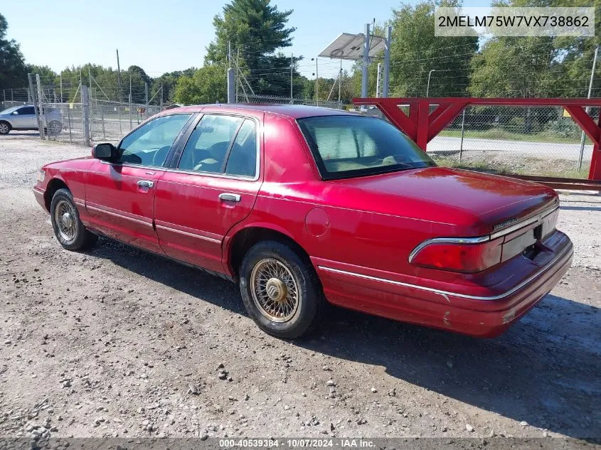 1997 Mercury Grand Marquis Ls VIN: 2MELM75W7VX738862 Lot: 40539384