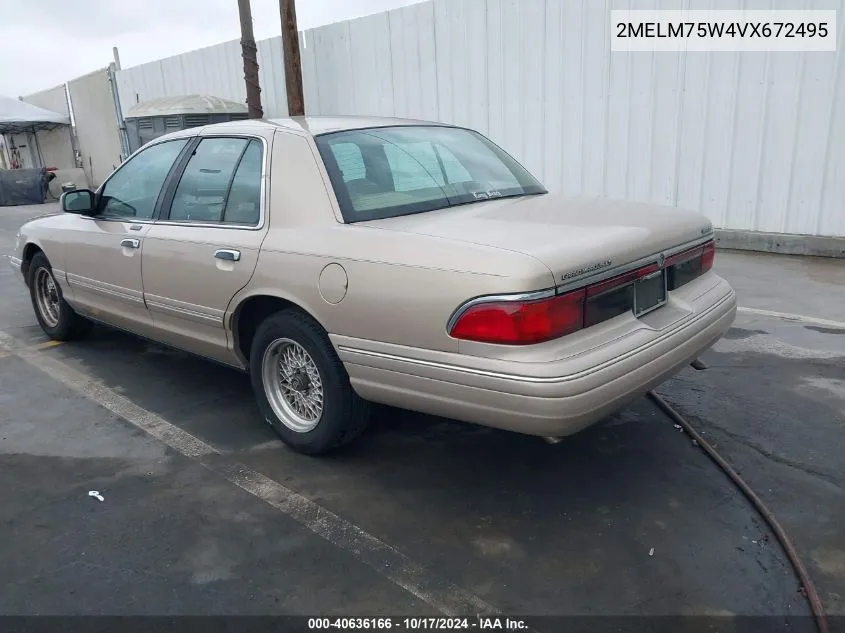 1997 Mercury Grand Marquis Ls VIN: 2MELM75W4VX672495 Lot: 40636166