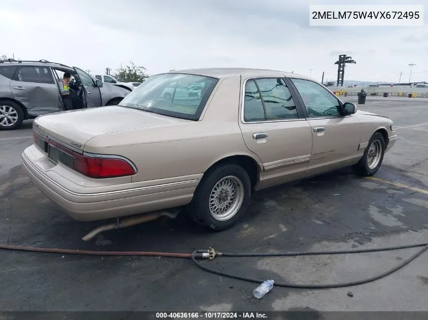 1997 Mercury Grand Marquis Ls VIN: 2MELM75W4VX672495 Lot: 40636166