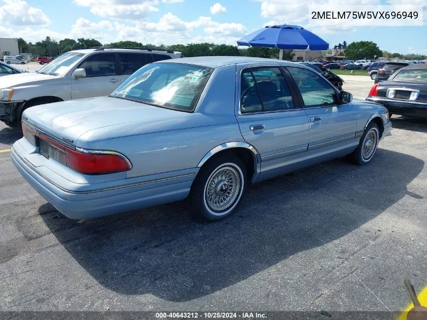 1997 Mercury Grand Marquis Ls VIN: 2MELM75W5VX696949 Lot: 40643212