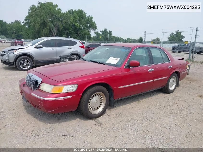 1998 Mercury Grand Marquis VIN: 2MEFM75WXWX604295 Lot: 39957377