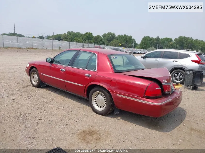 1998 Mercury Grand Marquis VIN: 2MEFM75WXWX604295 Lot: 39957377