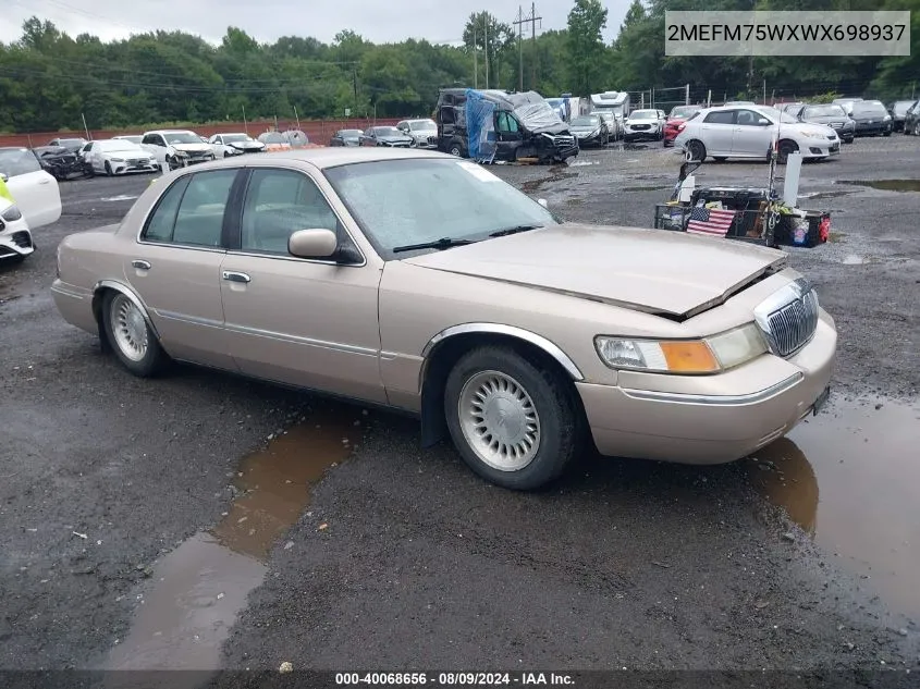 1998 Mercury Grand Marquis VIN: 2MEFM75WXWX698937 Lot: 40068656