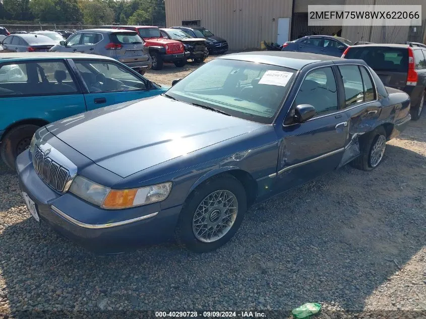 1998 Mercury Grand Marquis VIN: 2MEFM75W8WX622066 Lot: 40290728