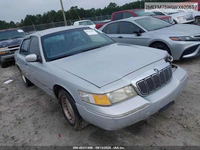 1998 Mercury Grand Marquis VIN: 2MEFM75W0WX620697 Lot: 40331496