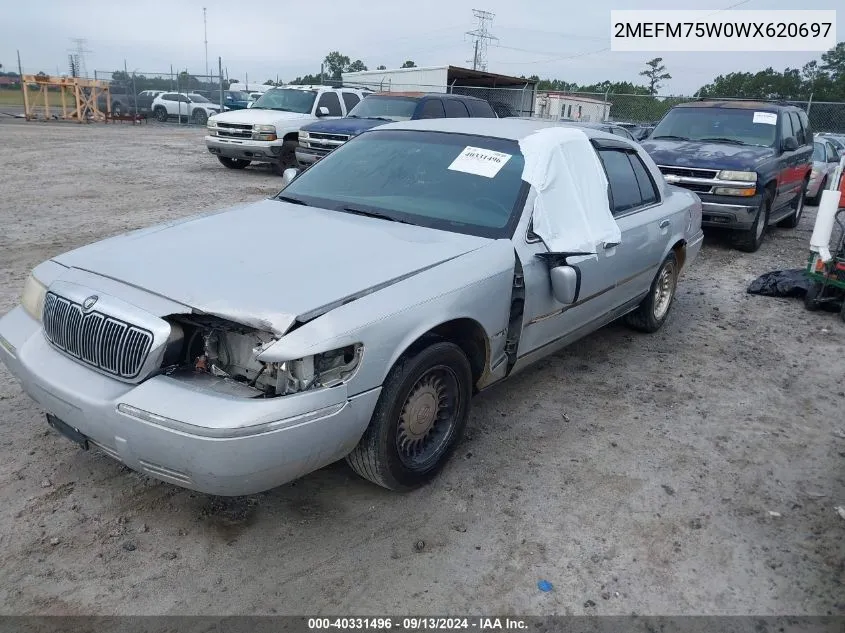 1998 Mercury Grand Marquis VIN: 2MEFM75W0WX620697 Lot: 40331496