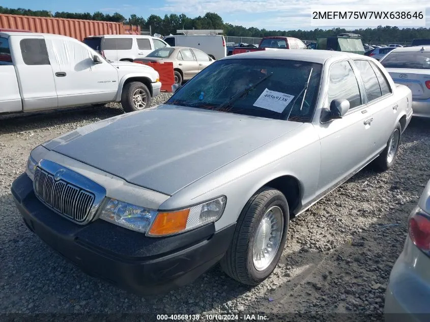 1998 Mercury Grand Marquis VIN: 2MEFM75W7WX638646 Lot: 40569138