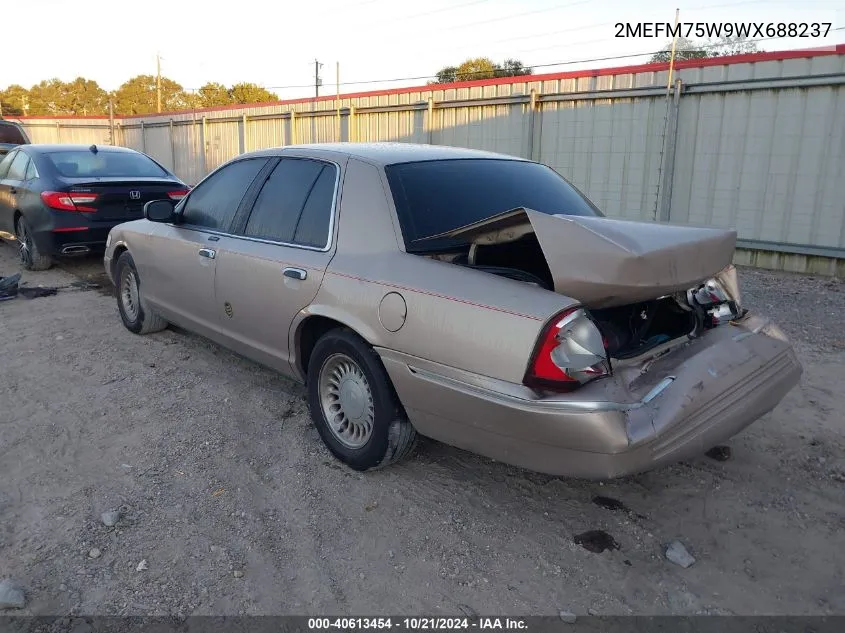 1998 Mercury Grand Marquis VIN: 2MEFM75W9WX688237 Lot: 40613454