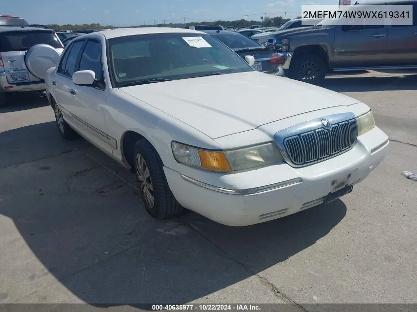 1998 Mercury Grand Marquis VIN: 2MEFM74W9WX619341 Lot: 40635977