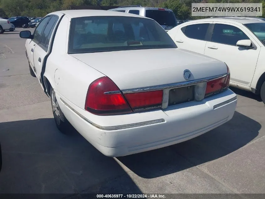 1998 Mercury Grand Marquis VIN: 2MEFM74W9WX619341 Lot: 40635977