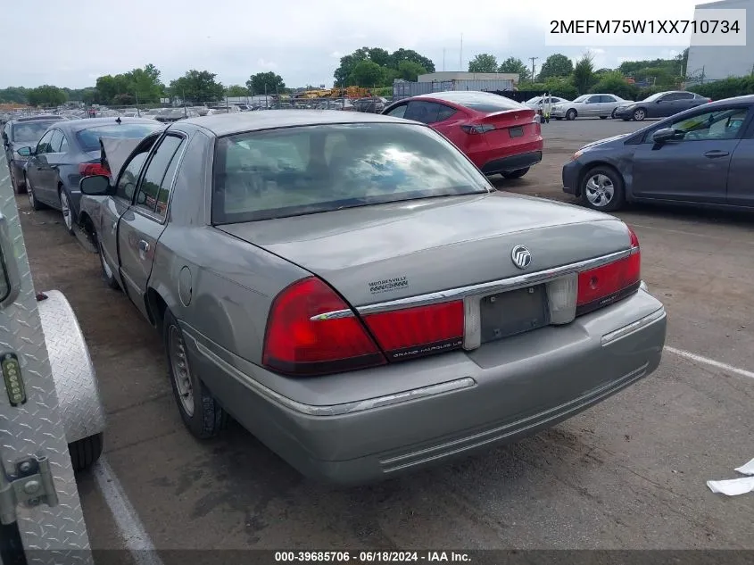 1999 Mercury Grand Marquis Ls VIN: 2MEFM75W1XX710734 Lot: 39685706