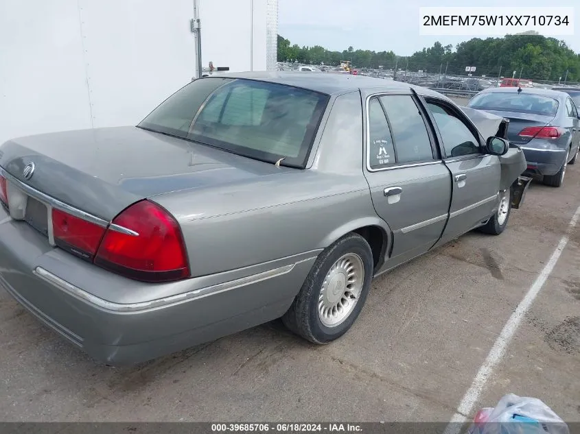 1999 Mercury Grand Marquis Ls VIN: 2MEFM75W1XX710734 Lot: 39685706