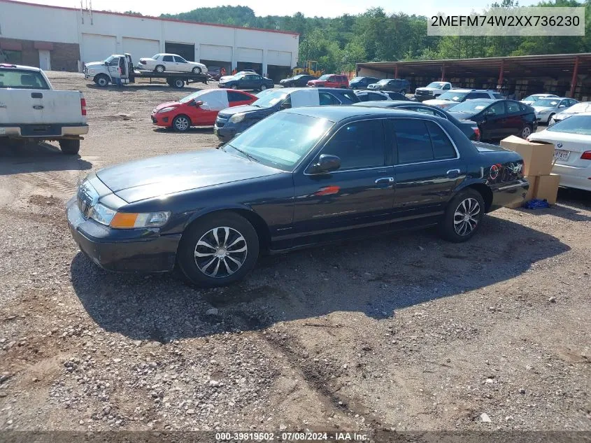 1999 Mercury Grand Marquis Gs VIN: 2MEFM74W2XX736230 Lot: 39819502