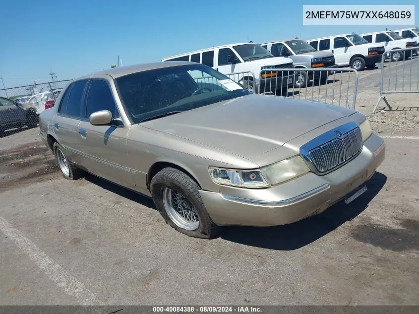 2MEFM75W7XX648059 1999 Mercury Grand Marquis Ls