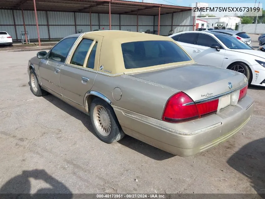 1999 Mercury Grand Marquis Ls VIN: 2MEFM75W5XX673199 Lot: 40173951