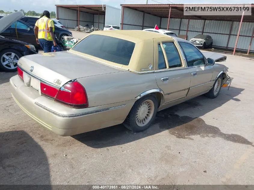 1999 Mercury Grand Marquis Ls VIN: 2MEFM75W5XX673199 Lot: 40173951