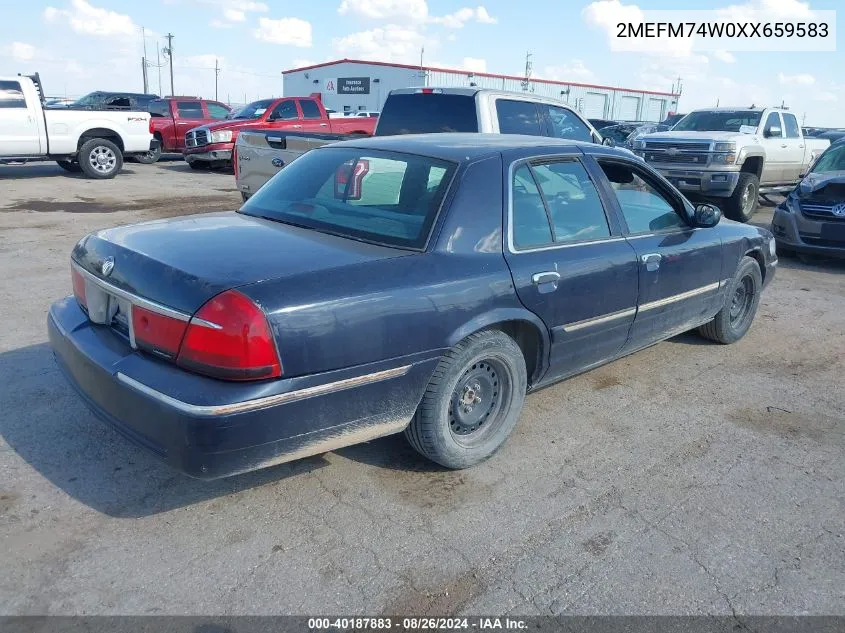 1999 Mercury Grand Marquis Gs VIN: 2MEFM74W0XX659583 Lot: 40187883