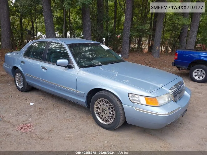 1999 Mercury Grand Marquis Gs VIN: 2MEFM74W4XX710177 Lot: 40255978