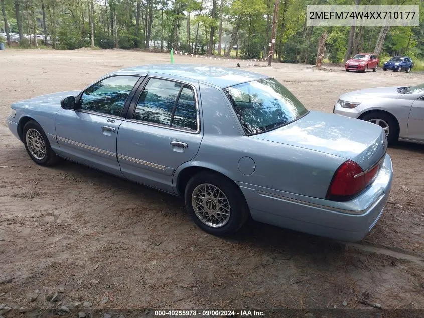 1999 Mercury Grand Marquis Gs VIN: 2MEFM74W4XX710177 Lot: 40255978