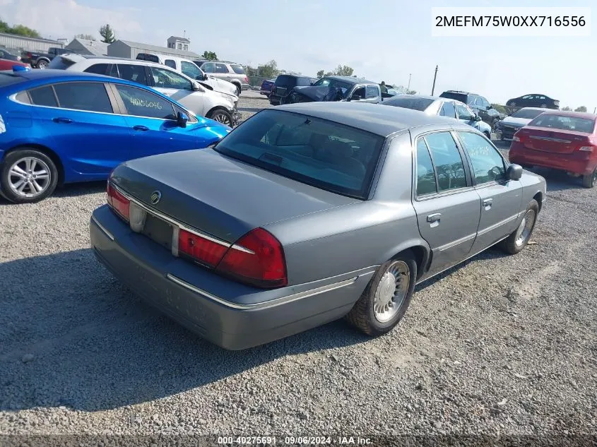 1999 Mercury Grand Marquis Ls VIN: 2MEFM75W0XX716556 Lot: 40275691