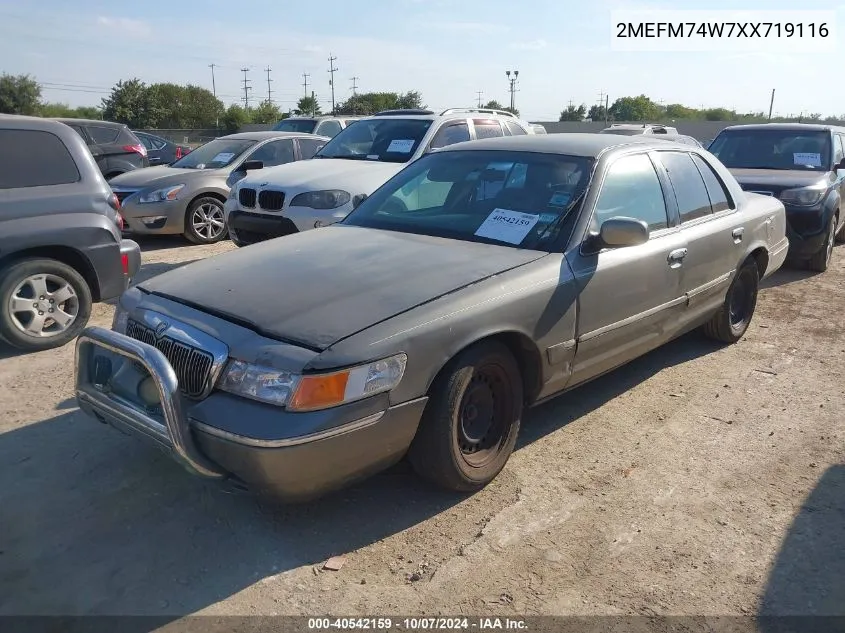 1999 Mercury Grand Marquis Gs VIN: 2MEFM74W7XX719116 Lot: 40542159