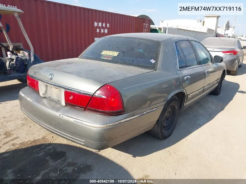 1999 Mercury Grand Marquis Gs VIN: 2MEFM74W7XX719116 Lot: 40542159