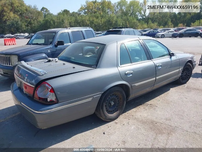 1999 Mercury Grand Marquis Gs VIN: 2MEFM74W4XX659196 Lot: 40549010