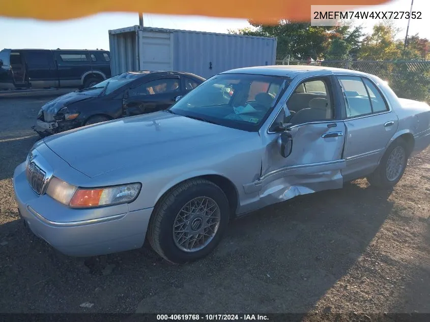 1999 Mercury Grand Marquis Gs VIN: 2MEFM74W4XX727352 Lot: 40619768