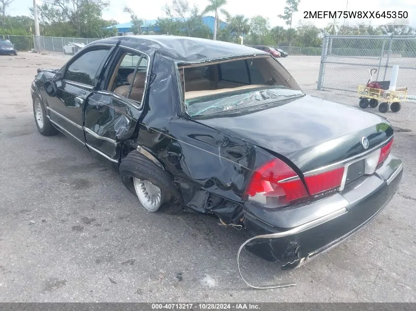 1999 Mercury Grand Marquis Ls VIN: 2MEFM75W8XX645350 Lot: 40713217