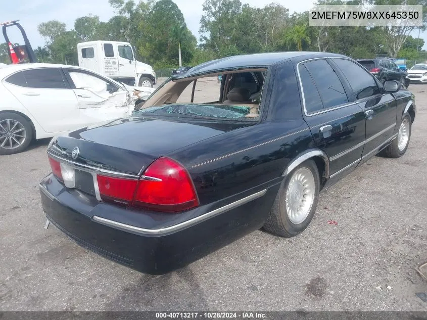 1999 Mercury Grand Marquis Ls VIN: 2MEFM75W8XX645350 Lot: 40713217