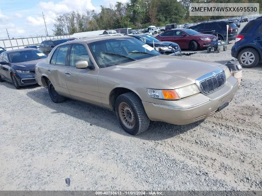 1999 Mercury Grand Marquis Gs VIN: 2MEFM74W5XX695530 Lot: 40758613