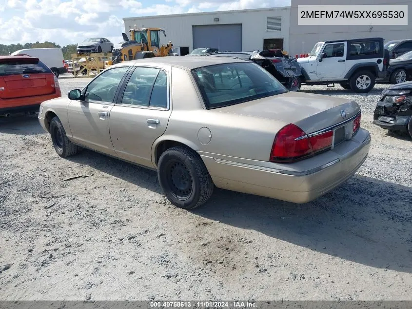 1999 Mercury Grand Marquis Gs VIN: 2MEFM74W5XX695530 Lot: 40758613