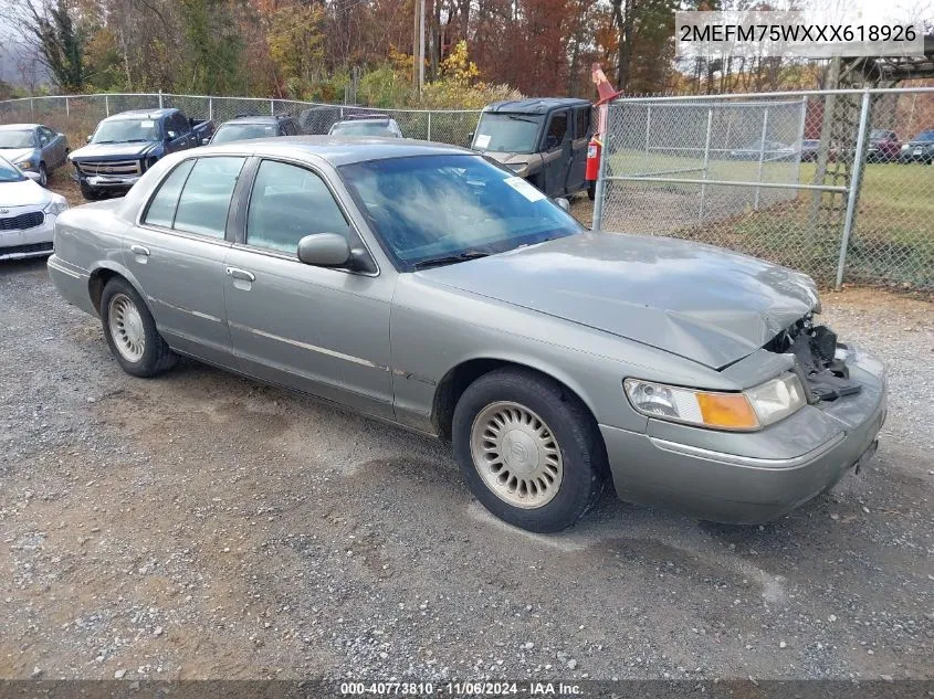 1999 Mercury Grand Marquis Ls VIN: 2MEFM75WXXX618926 Lot: 40773810