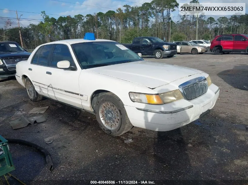 1999 Mercury Grand Marquis Gs VIN: 2MEFM74WXXX653063 Lot: 40845506