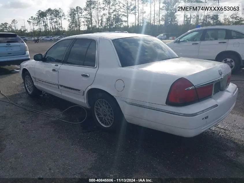 1999 Mercury Grand Marquis Gs VIN: 2MEFM74WXXX653063 Lot: 40845506