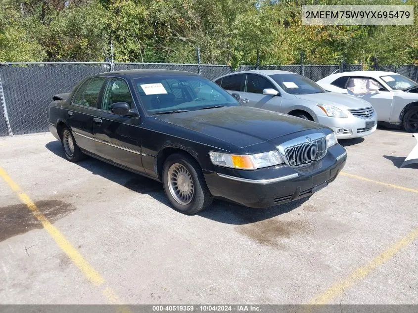 2000 Mercury Grand Marquis Ls VIN: 2MEFM75W9YX695479 Lot: 40519359