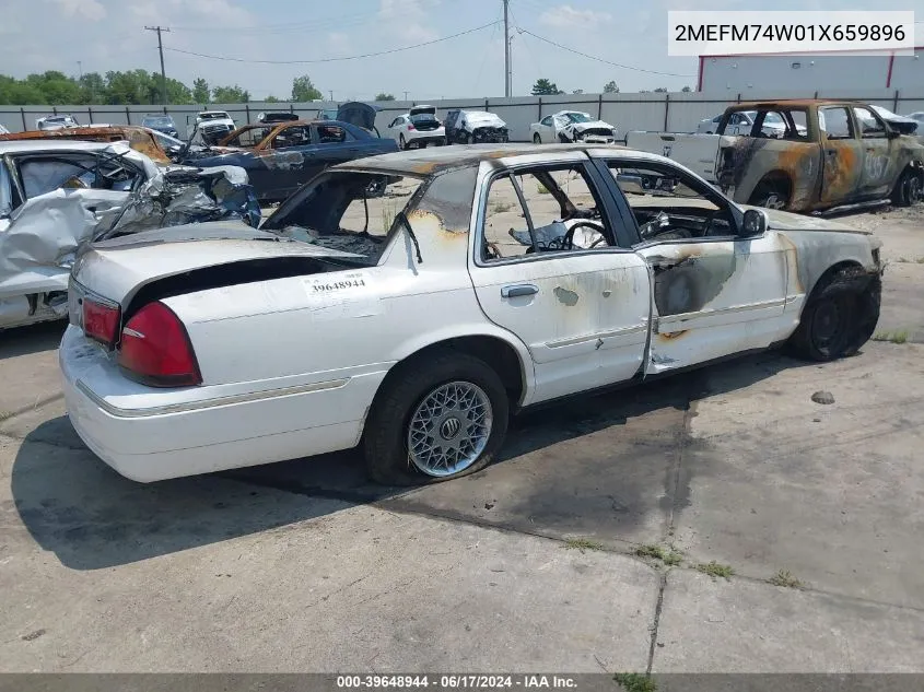 2001 Mercury Grand Marquis Gs VIN: 2MEFM74W01X659896 Lot: 39648944