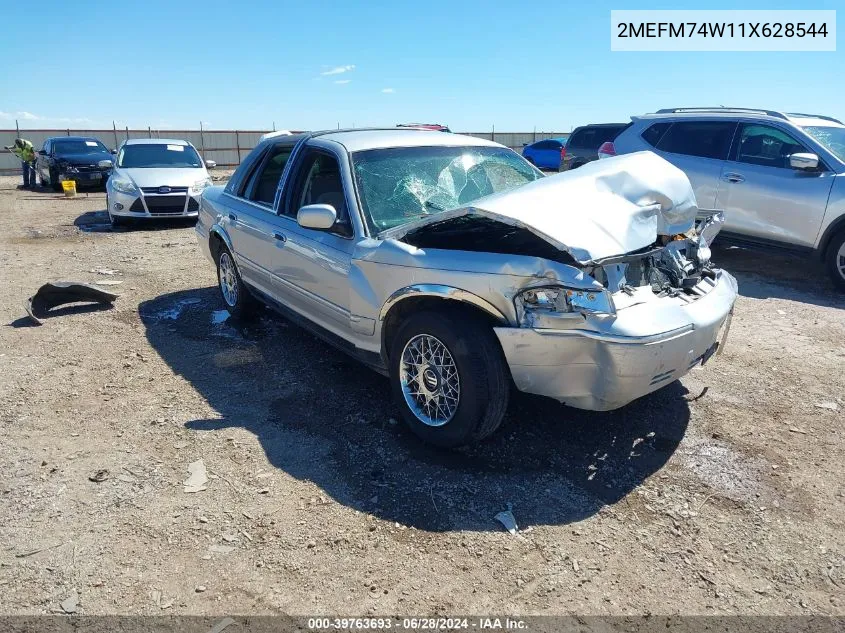 2001 Mercury Grand Marquis Gs VIN: 2MEFM74W11X628544 Lot: 39763693