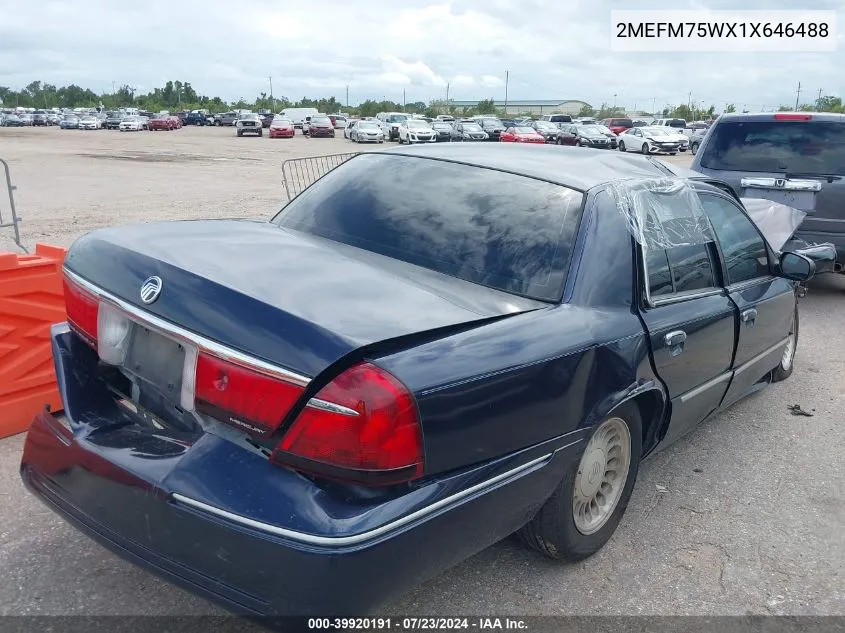 2001 Mercury Grand Marquis Ls VIN: 2MEFM75WX1X646488 Lot: 39920191