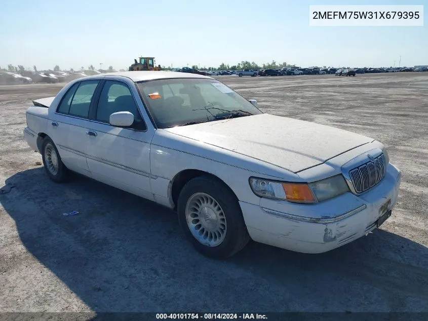 2001 Mercury Grand Marquis Ls VIN: 2MEFM75W31X679395 Lot: 40101754