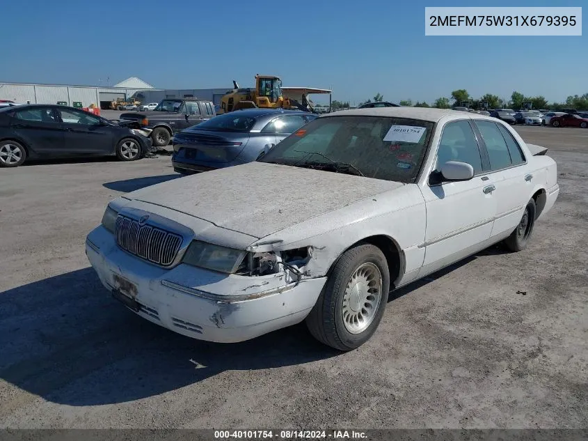 2001 Mercury Grand Marquis Ls VIN: 2MEFM75W31X679395 Lot: 40101754