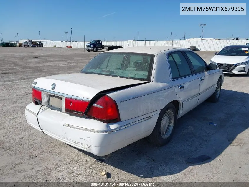 2001 Mercury Grand Marquis Ls VIN: 2MEFM75W31X679395 Lot: 40101754