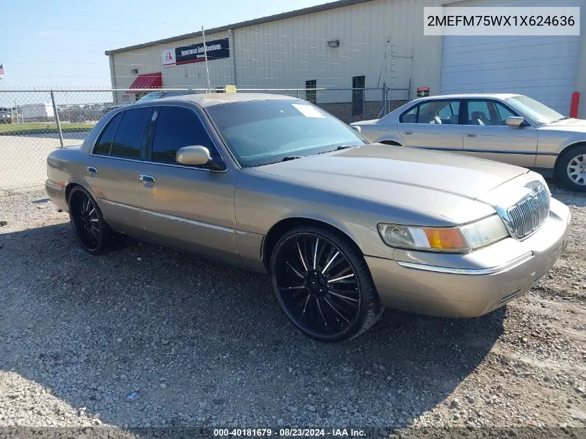 2001 Mercury Grand Marquis Ls VIN: 2MEFM75WX1X624636 Lot: 40181679